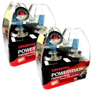 Doppelpack: H7 XENON LOOK 6000K 12V 55W Lampen SUPER WHITE - Limastar