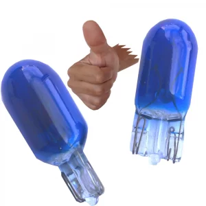 T10 W5W Lampen Glassockellampen Innenraum Leselampe Handschuhfach Birnen 12V 5W Glühbirnen blau-türkis