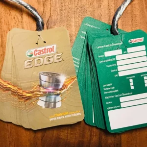 10x CASTROL Ölwechselanhänger, Ölwechselzettel