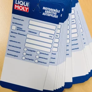 10x Liqui Moly Ölwechselanhänger, Ölwechselzettel, Inspektionszettel