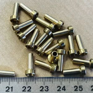 10x Lötnippel für Rundlitze Drahtseil Stahlseil, Bohrung 2,3mm