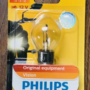 12V Philips BA20d S2 Lampe für Moped, Roller, Motorrad Sockel S2, Philips 12728BW
