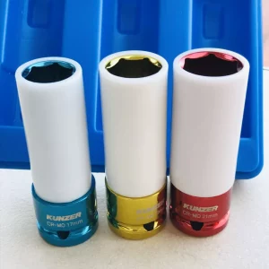 Radschrauben Steckschlüssel Schlagschraubernüsse Alufelgen Nuss Schoneinsätze 17/19/21mm