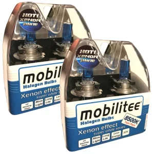 Doppelpack: mobilitee H7 XENON Look 8500K Lampen 12V 55W Halogen Abblendlicht Fernlicht