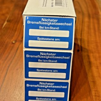 10x Aufkleber Nächster Bremsflüssigkeitswechsel Inspektion Serviceaufkleber