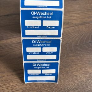 10x Aufkleber Ölwechsel Wechsel Inspektion Kundendienst Serviceaufkleber