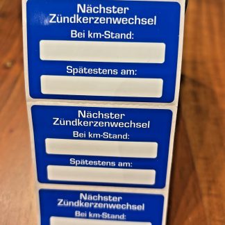 10x Aufkleber Nächster Zündkerzen Wechsel Inspektion Serviceaufkleber