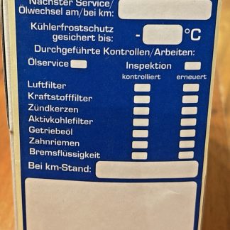 10x Aufkleber Inspektion Serviceaufkleber Motoröl Filter Zündkerzen Zahnriemen