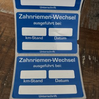 10x Aufkleber Zahnriemen Wechsel Inspektion Kundendienst Serviceaufkleber