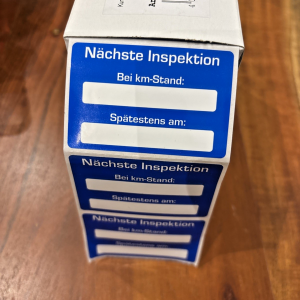 10x Aufkleber Inspektion Kundendienst Serviceaufkleber