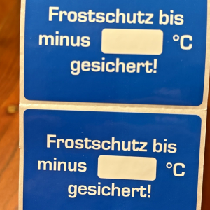 10x Aufkleber Frostschutz Inspektion Kundendienst Serviceaufkleber
