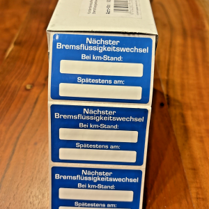 10x Aufkleber Nächster Bremsflüssigkeitswechsel Inspektion Serviceaufkleber