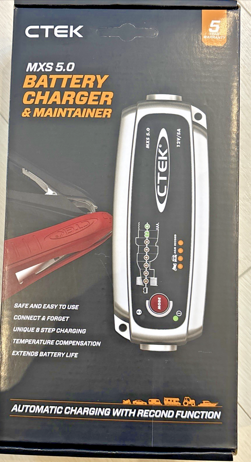 CTEK Batterieladegerät MXS 5.0 12V 5A Erhaltungsgerät Mikroprozessor 1,2-160 Ah – Bild 5