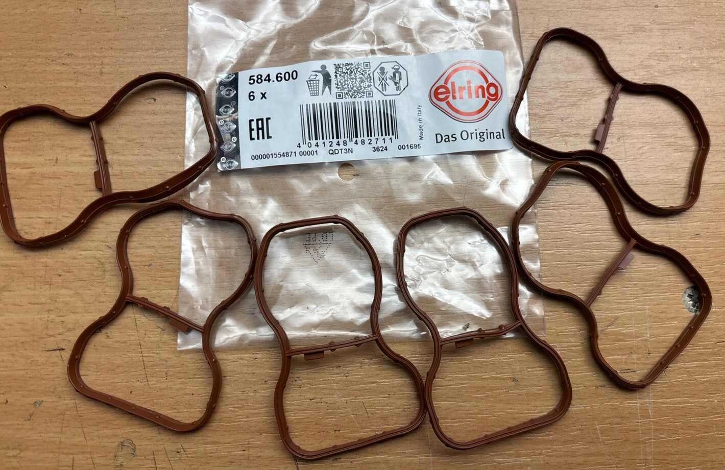 6x ELRING Dichtungssatz Ansaugbrücke f. BMW N57 B57 BMW 11617807480 584.600