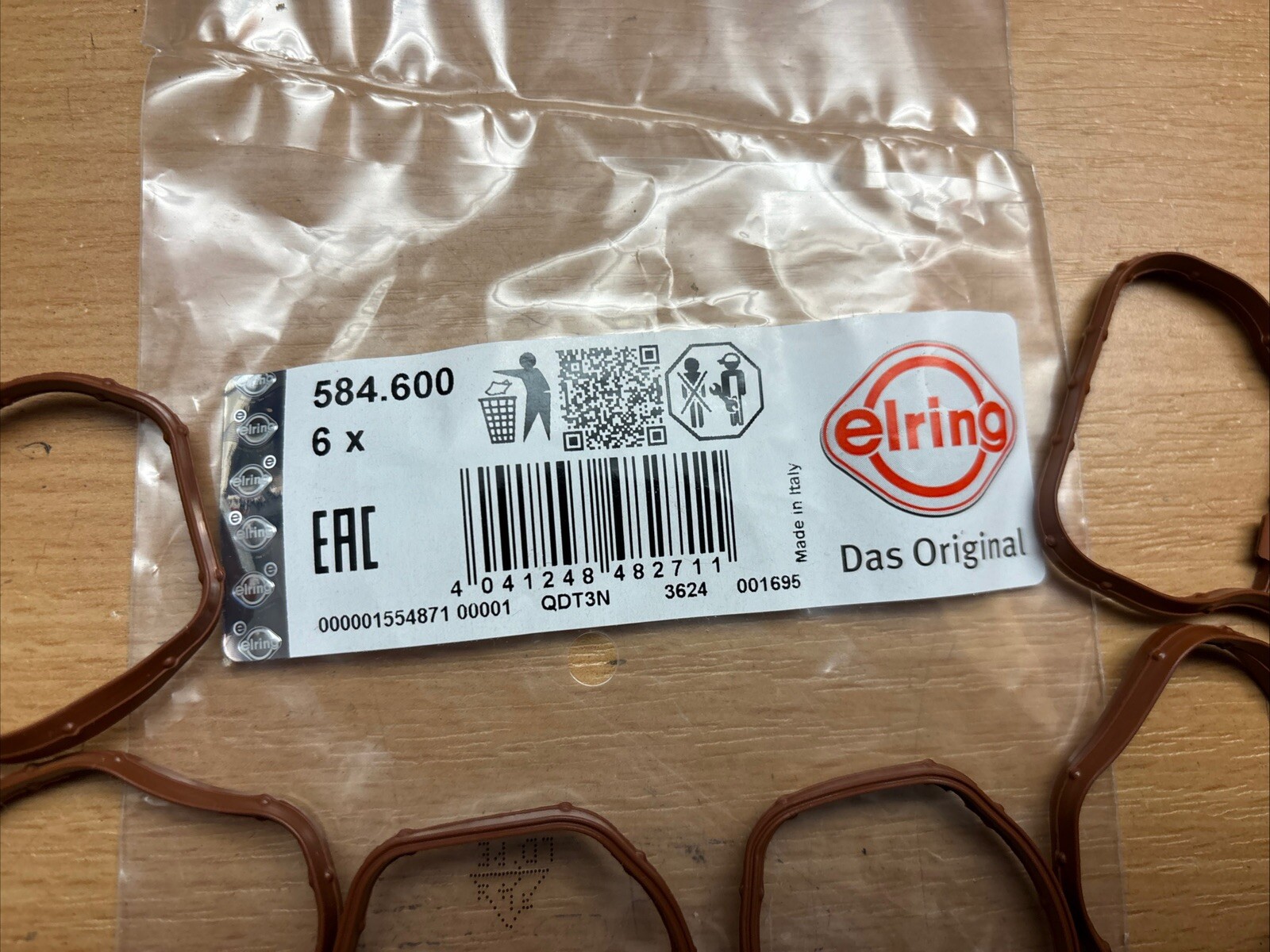 6x ELRING Dichtungssatz Ansaugbrücke f. BMW N57 B57 BMW 11617807480 584.600 – Bild 3