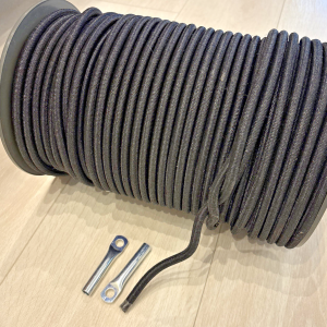 Expanderseil Gummiseil Gummileine Planenseil Seil schwarz + 2x Seilendverschluss