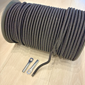 Expanderseil Gummiseil Gummileine Planenseil 2xSeilendverschluß in Schwarz