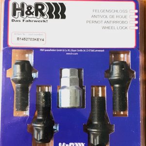 4x H&r Écrous pour Jantes Bille M14x1, 50x27 B1452703KEY4 Bille/Sphère R13 Noir