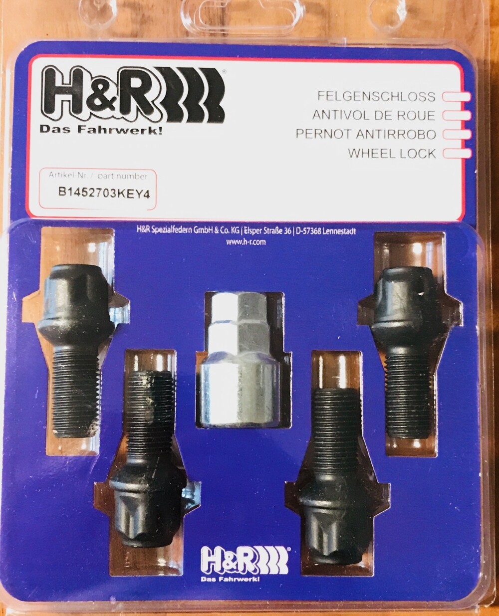 4x H&r Écrous pour Jantes Bille M14x1, 50x27 B1452703KEY4 Bille/Sphère R13 Noir