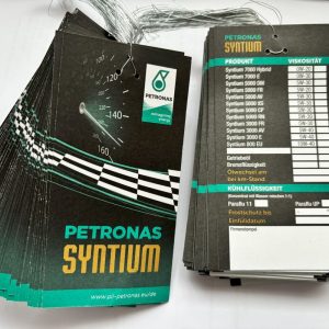 10x PETRONAS Syntium Ölwechselanhänger Ölwechselzettel Ölzettel