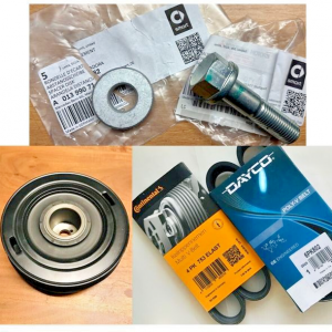 Für SMART 451 MHD Riemenscheibe Schwingungsdämpfer A1320300568 Schraube + Riemen