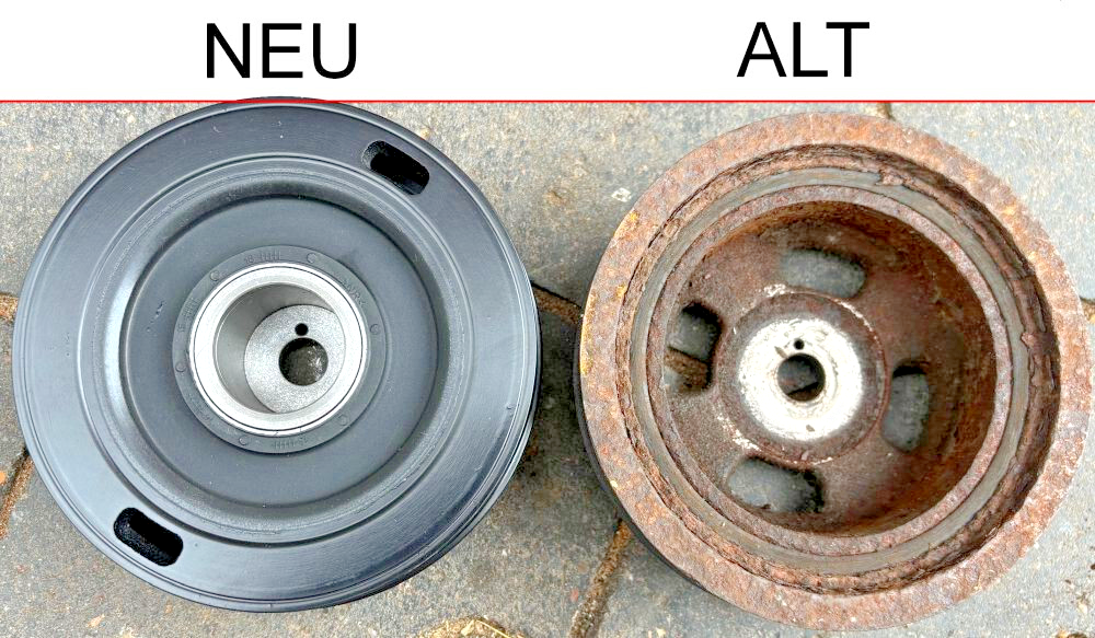 Für SMART 451 MHD Riemenscheibe Schwingungsdämpfer A1320300568 Schraube + Riemen – Bild 5