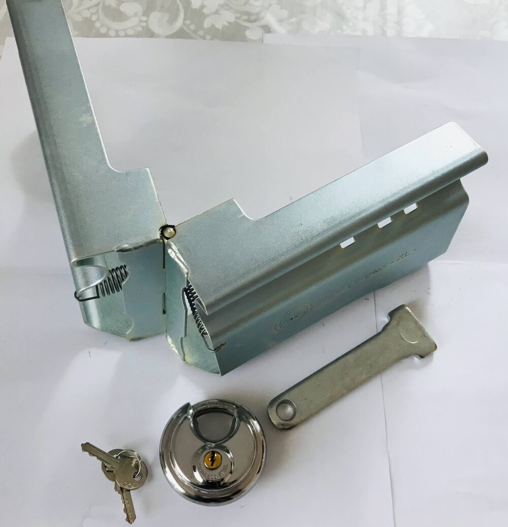 Diebstahlschutz SafetyBox XL aufklappbar Kastenschloss Diebstahlsiche PKW Anhäng – Bild 2