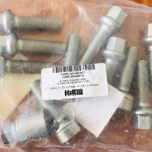 10x H&R Felgenschlösser Kugelbund M14x1,50x45 B1454502SET Kugel R14 silber