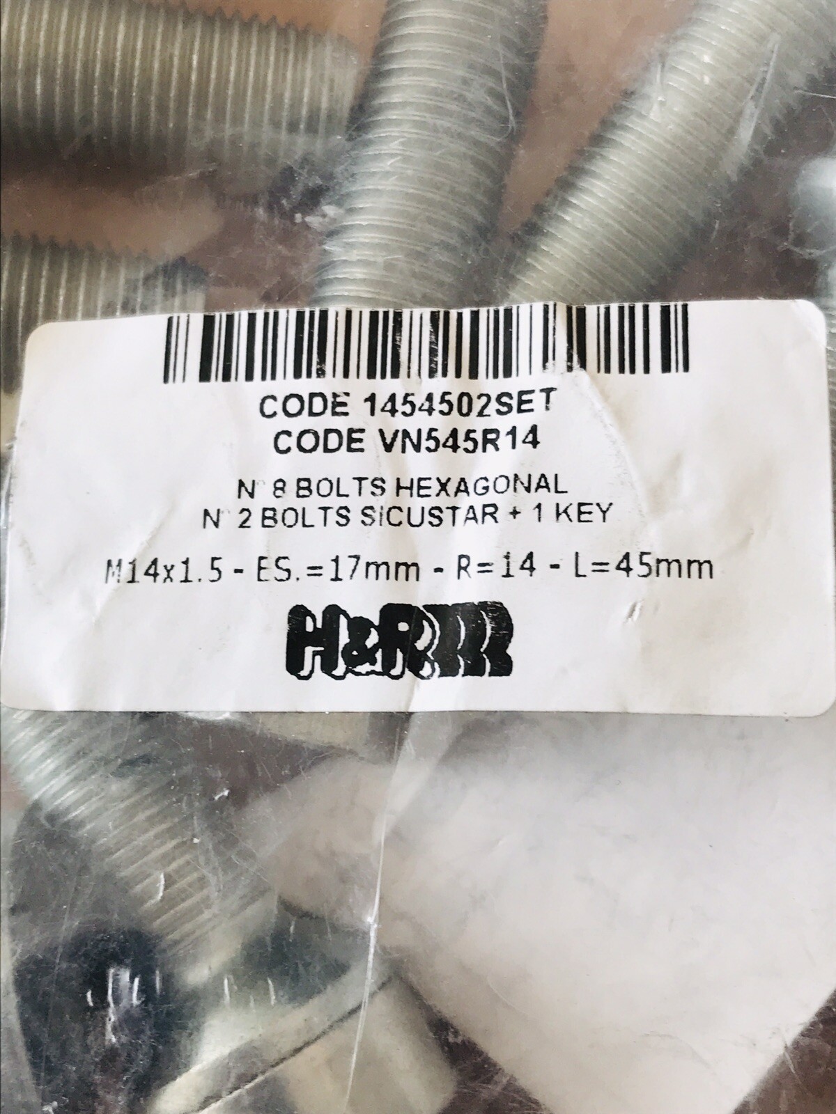 10x H&R Felgenschlösser Kugelbund M14x1,50x45 B1454502SET Kugel R14 silber – Bild 2