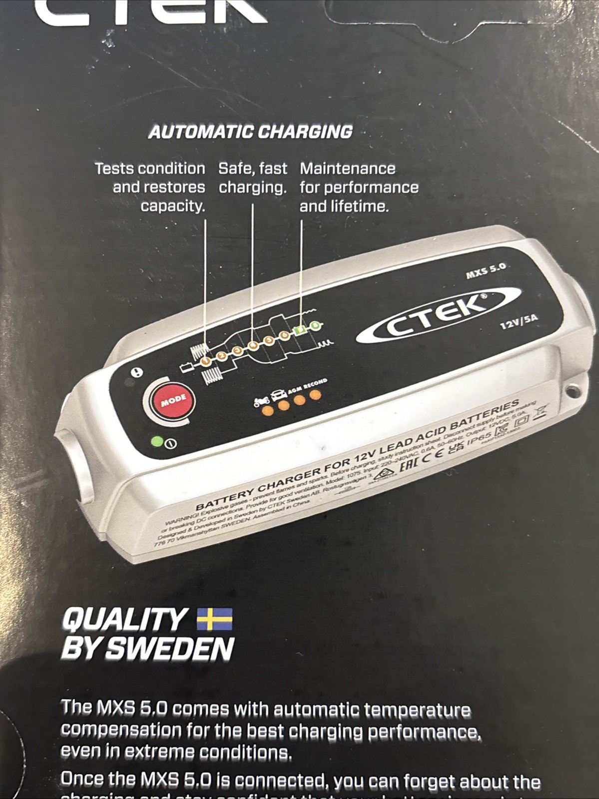 CTEK Batterieladegerät MXS 5.0 12V 5A Erhaltungsgerät Mikroprozessor 1,2-160 Ah – Bild 8