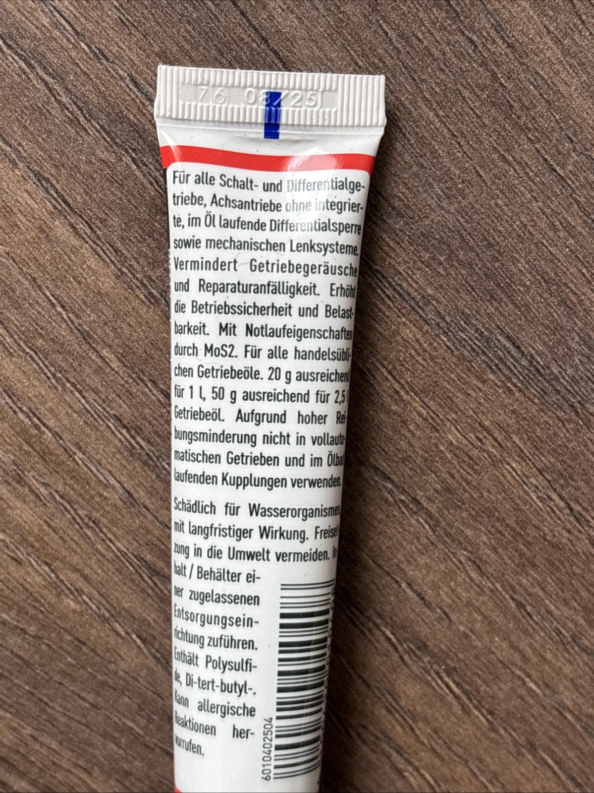 LIQUI MOLY Getriebeöladditiv 1040 MoS2 Getriebe Öl Zusatz Verschleissschutz 20g – Bild 3