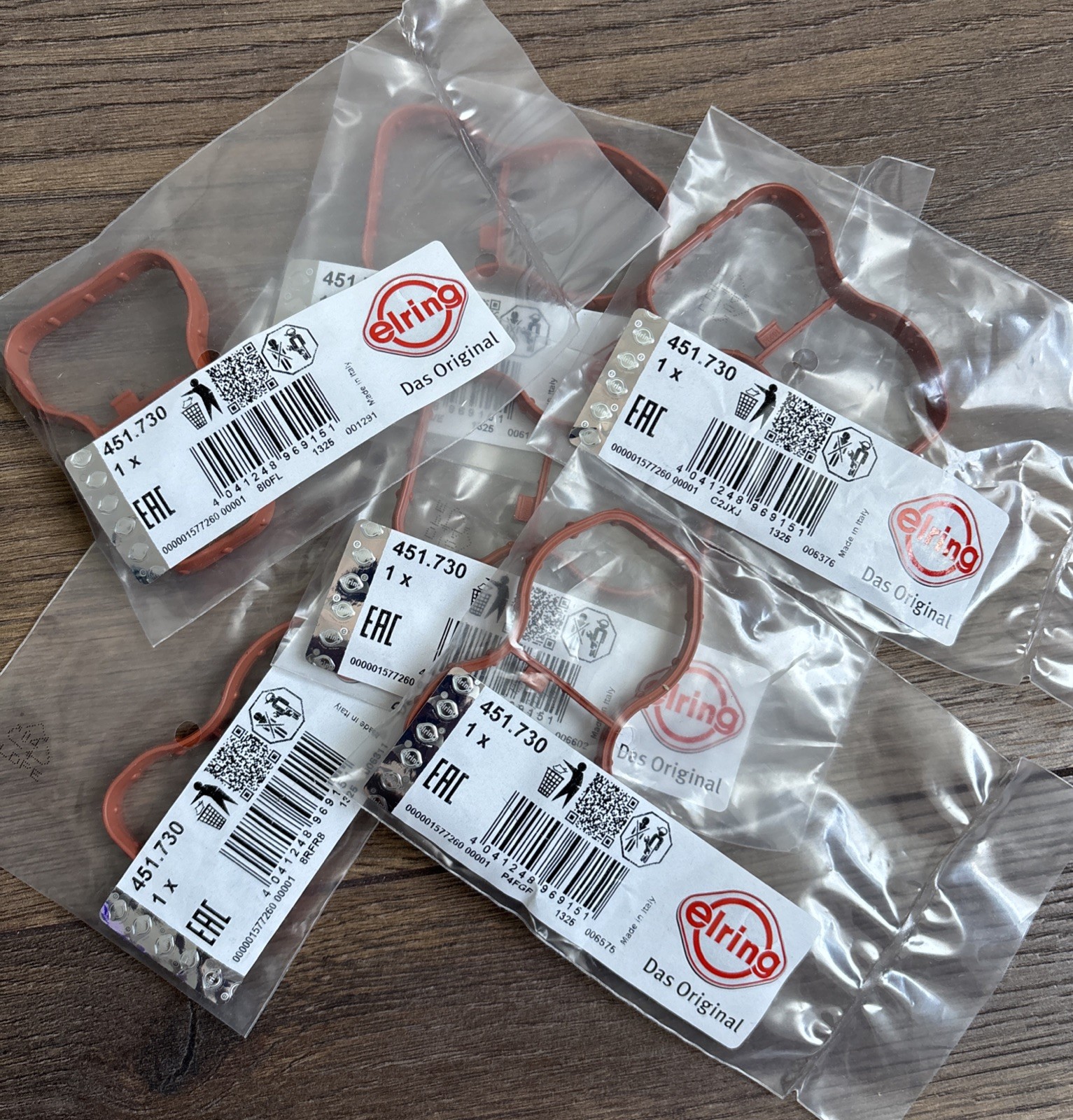 6x ELRING Dichtungssatz Ansaugbrücke für BMW N57 D30 BMW 11618507335 451.730