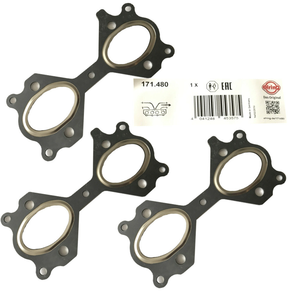 3x Elring 171.480 Abgas Krümmerdichtung für BMW 525D 530D 535D E60 E61 M57N 3 5 7
