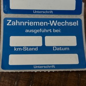 Serviceaufkleber Serviceheft Ölzettel