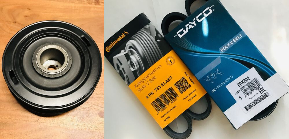 Für SMART 451 MHD Riemenscheibe Schwingungsdämpfer A1320300568 Schraube + Riemen – Bild 8