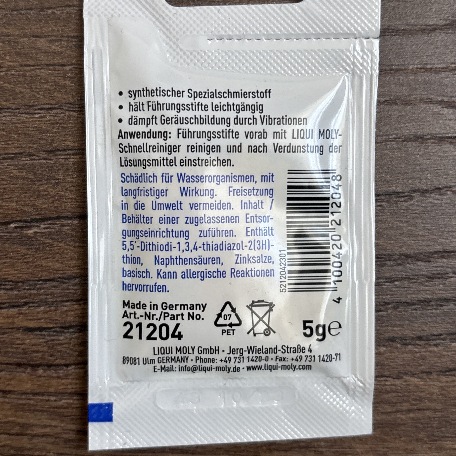 Liqui Moly Bremsenfett Bremsenführungsfett Scheibenbremse (89,80Eur/100g) – Bild 3