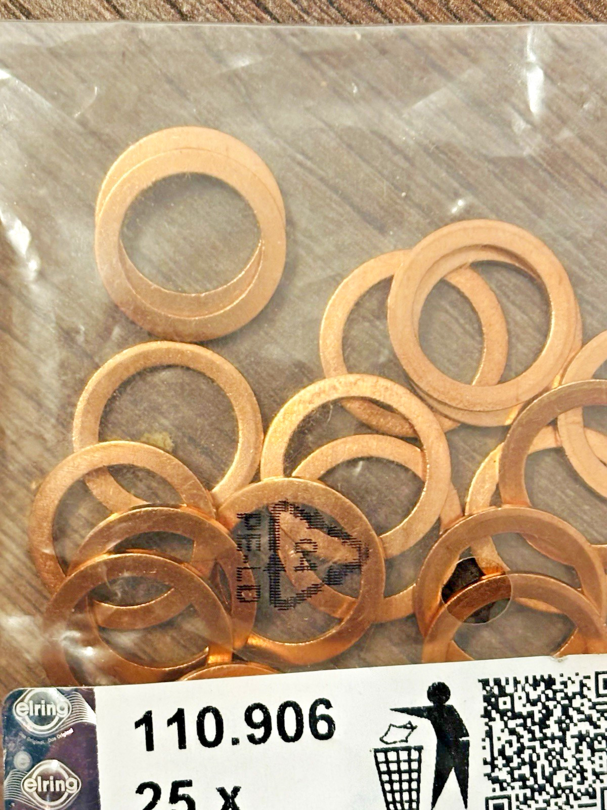 Kupferdichtring Ölablassschraube M12x17x1,5 ELRING 110.906 BMW Mercedes MINI – Bild 4