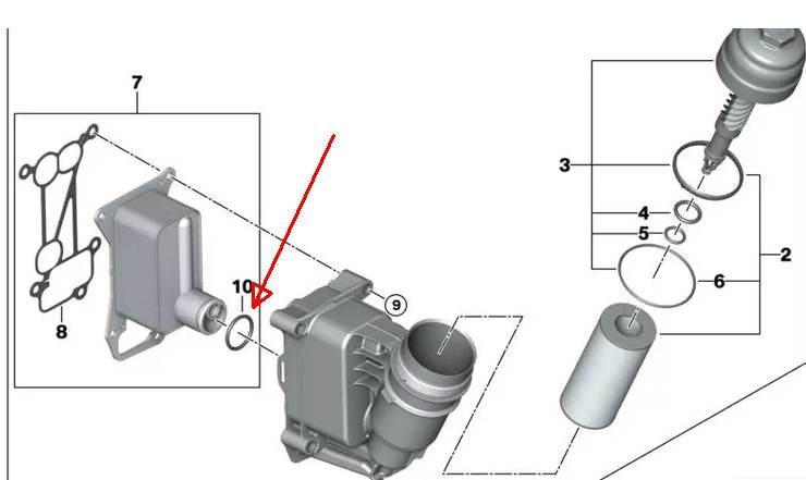 ELRING 198.490 O-Ring Ölfiltergehäuse für BMW N47 N57 Motor BMW 11 42 8 512 434 – Bild 3