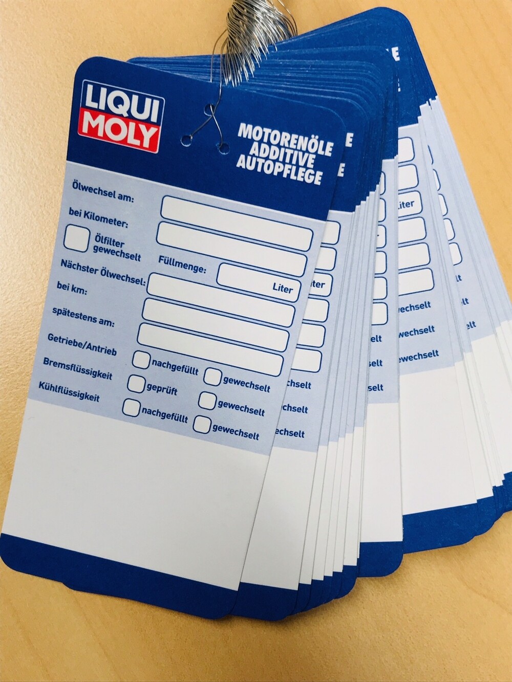 Ölzettel Ölwechselanhänger Serviceanhänger Liqui Moly Aral Repstar MPM – Bild 21