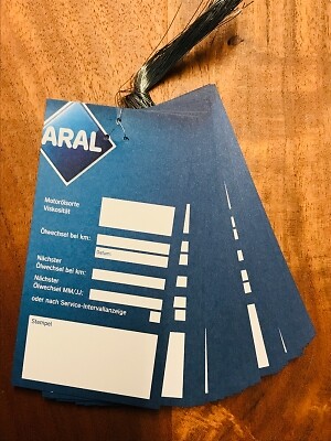 Ölzettel Ölwechselanhänger Serviceanhänger Liqui Moly Aral Repstar MPM – Bild 26