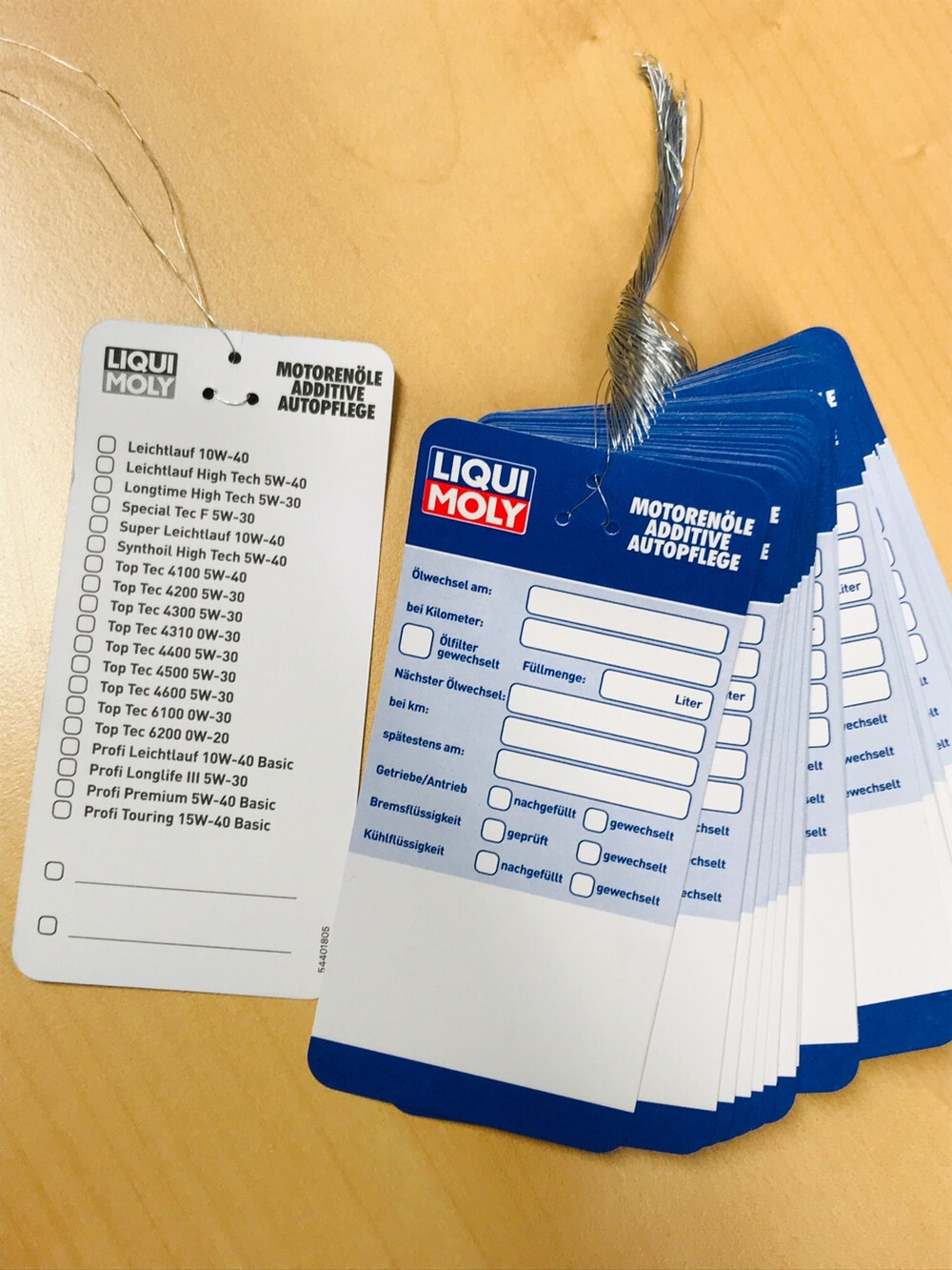 Ölzettel Ölwechselanhänger Serviceanhänger Liqui Moly Aral Repstar MPM – Bild 10